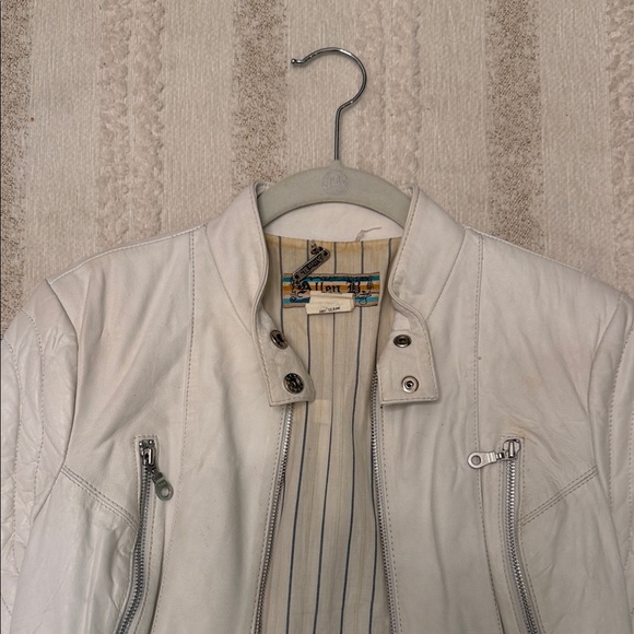 Allen B. By Allen Schwartz Off-White Leather Jacket - Picture 2 of 3